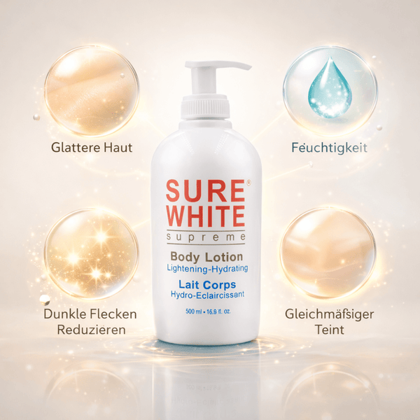 Sure White Supreme Body Lotion Lightening Hydrating 500 ml - CosFair GmbH