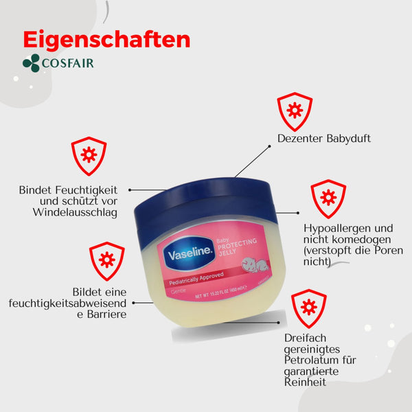 Vaseline Baby Protecting Jelly Gentle 450ml - CosFair GmbH