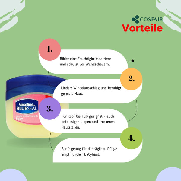 Vaseline Blue Seal Baby Gentle Protective Jelly 450ml - CosFair GmbH