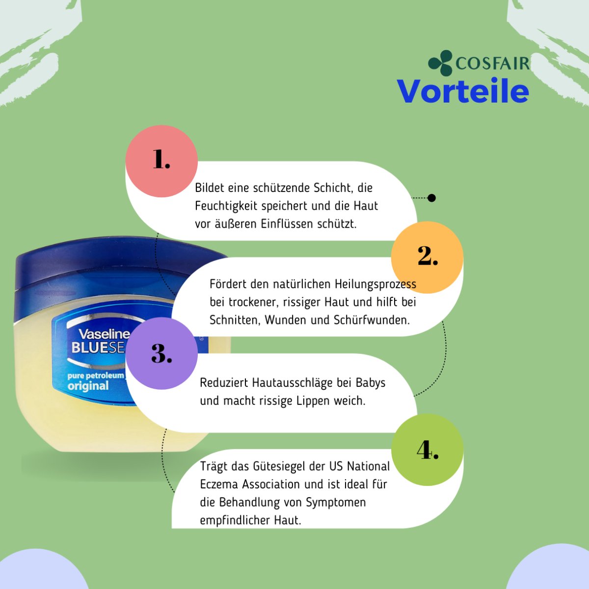 Vaseline Blue Seal Pure Petroleum Jelly Original 250ml - CosFair GmbH