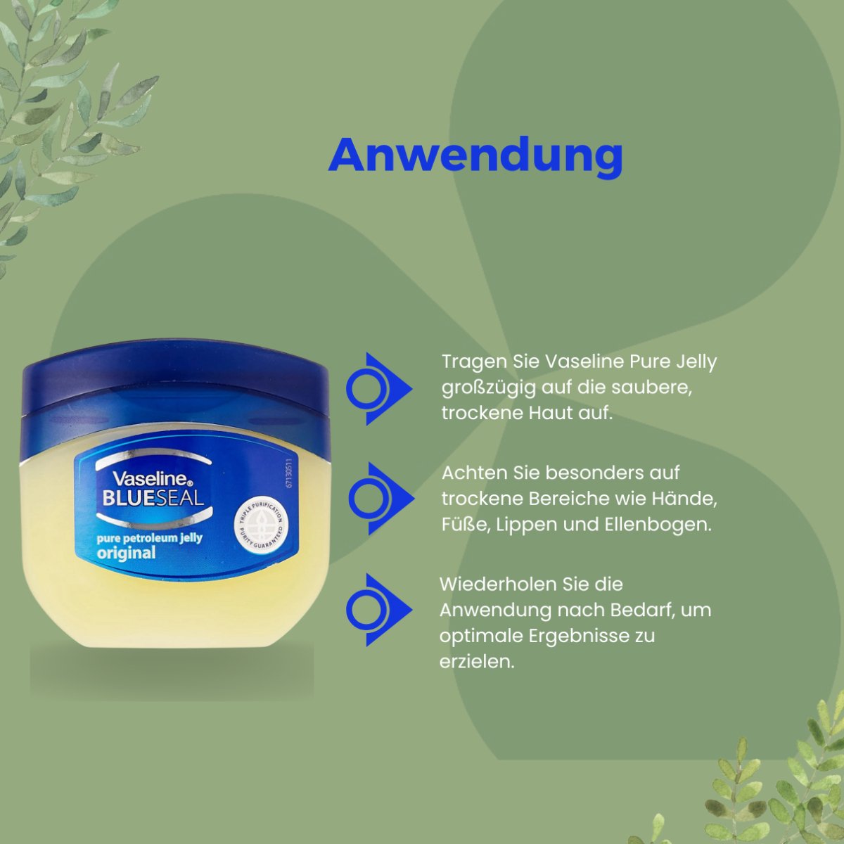 Vaseline Blue Seal Pure Petroleum Jelly Original 250ml - CosFair GmbH
