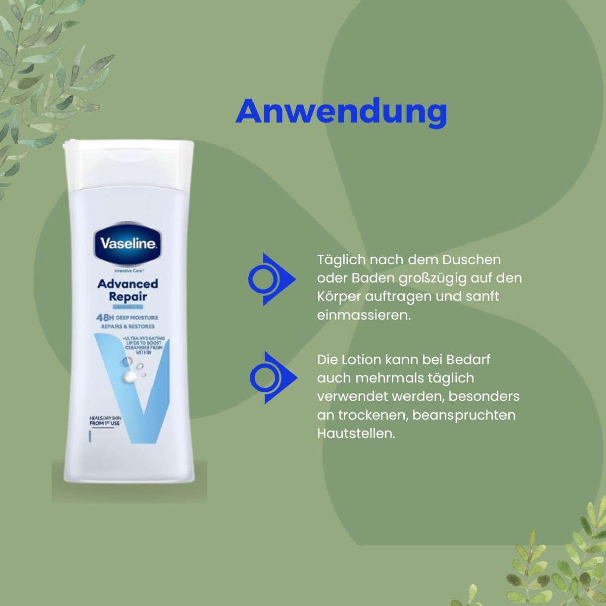 Vaseline Intensive Care Advanced Repair Fragrance Free Lotion 400ml - CosFair GmbH