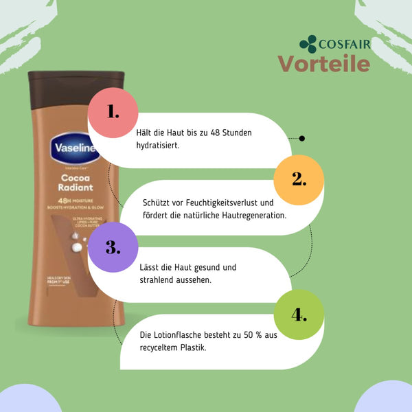 Vaseline Intensive Care Cocoa Radiant 400ml - CosFair GmbH
