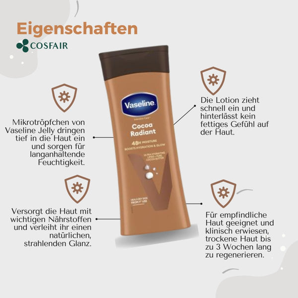 Vaseline Intensive Care Cocoa Radiant 400ml - CosFair GmbH