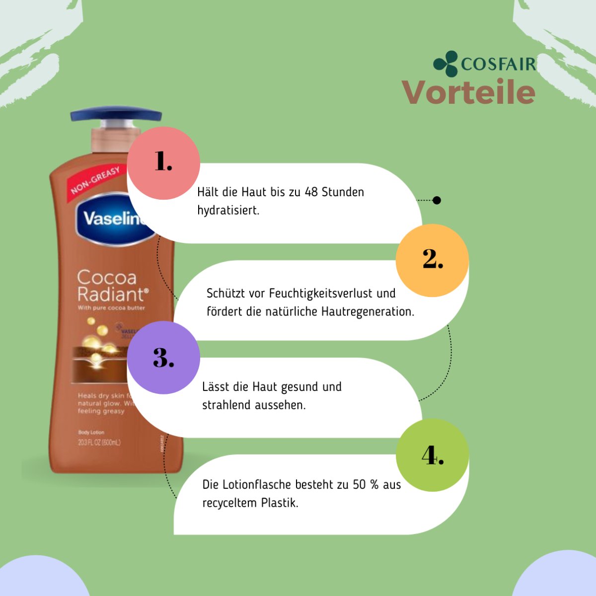 Vaseline Intensive Care Cocoa Radiant 600ml - CosFair GmbH