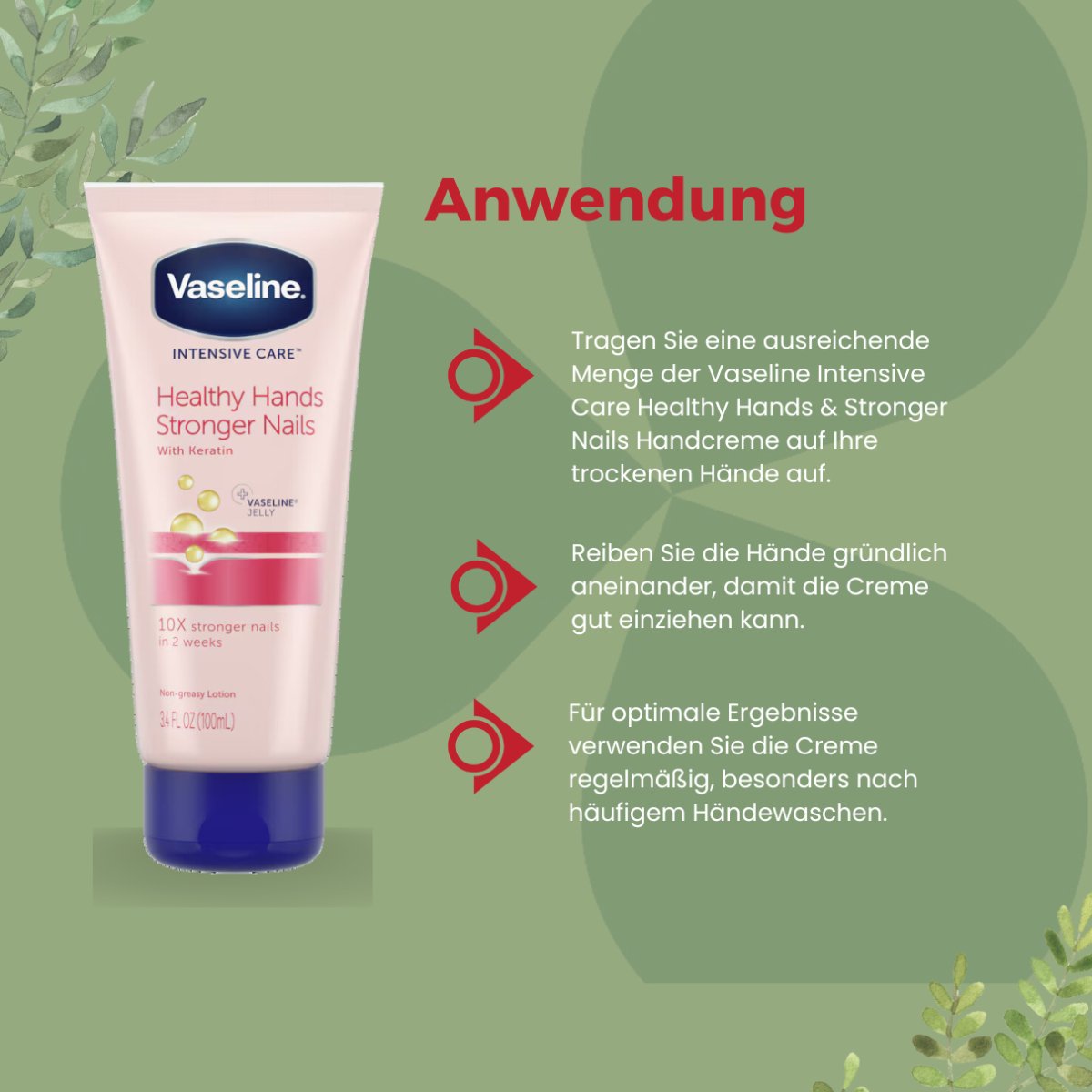 Vaseline Intensive Care Healthy Hands & Stronger Nails 75ml - CosFair GmbH