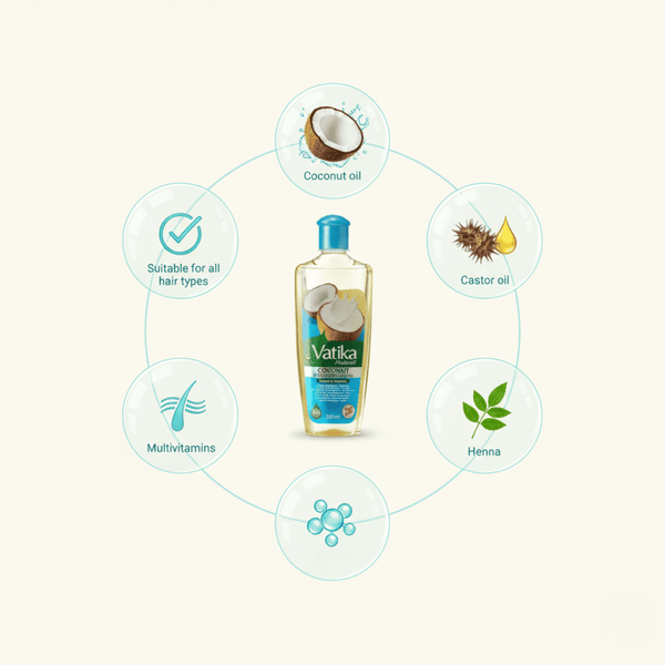 Vatika Naturals Coconut Multivitamin Hair Oil 200ml - CosFair GmbH