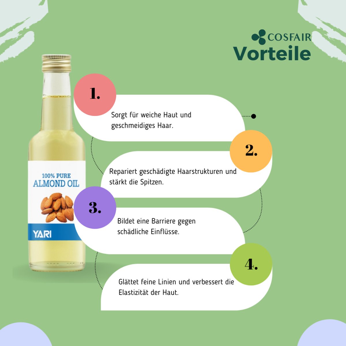 Yari 100% Pure Almond Oil 250ml - CosFair GmbH