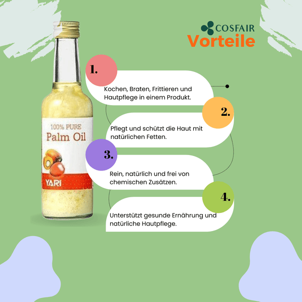 Yari 100% Pure Palm Oil 250 ml - CosFair GmbH