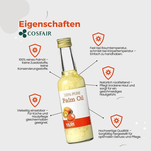 Yari 100% Pure Palm Oil 250 ml - CosFair GmbH