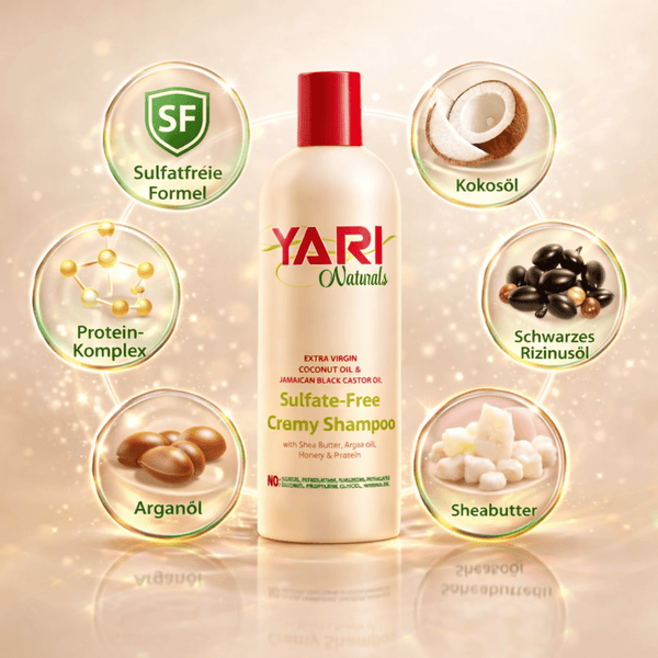 Yari Naturals Coconut & Black Castor Oil Creamy Shampoo 375 ml - CosFair GmbH
