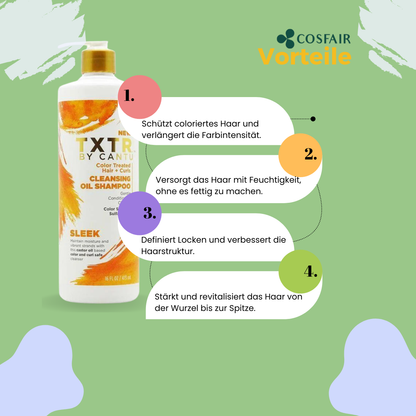 Cantu TXTR Cleansing Oil Shampoo 473 ml - Vorteile