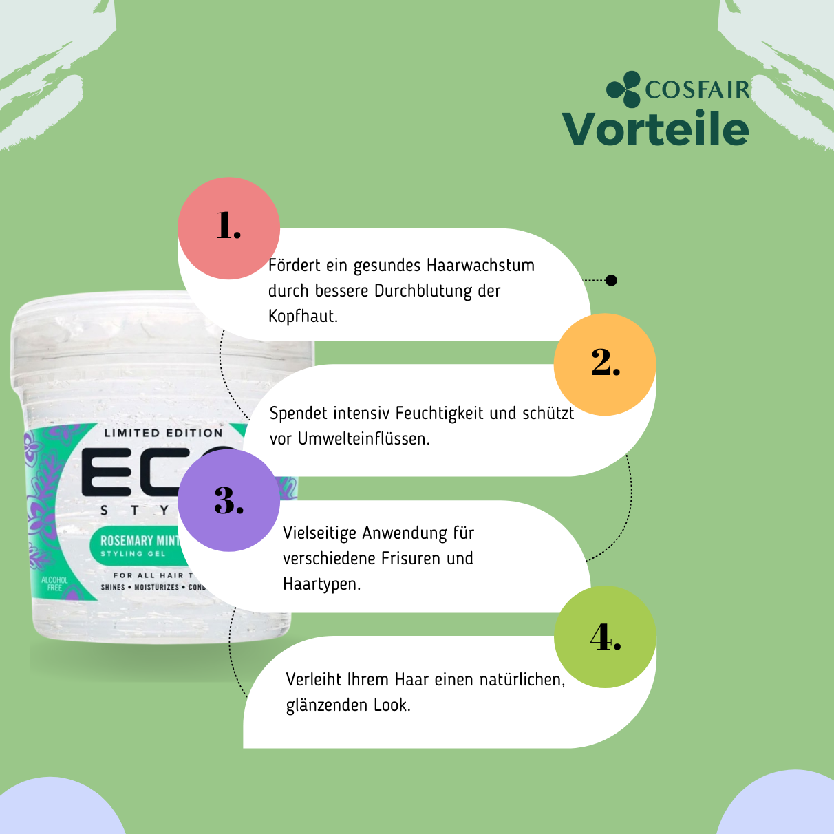 Eco Style Rosemary Mint Oil Gel 236ml_Vorteile