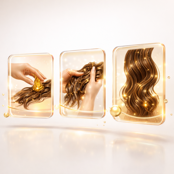 3D How to Use Infografik zur Anwendung von Eco Styler Argan Oil Styling Gel für definierte Styles