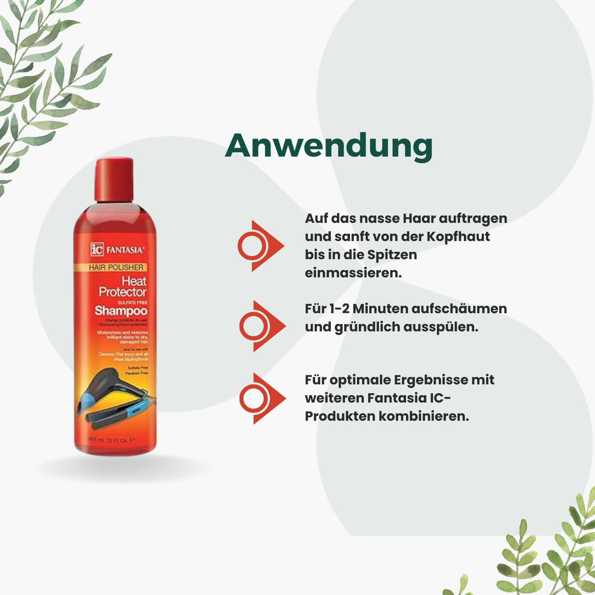 Fantasia IC Hair Polisher Heat Protector Sulphate Free Shampoo