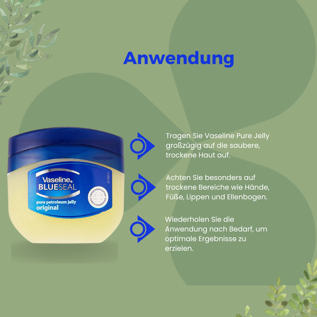 Vaseline Blue Seal Pure Petroleum Jelly Original 100ml