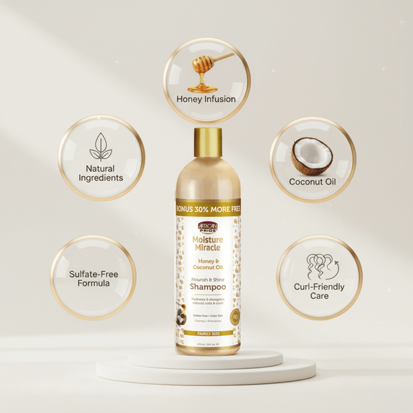 African Pride Moisture Miracle Honey & Coconut Oil Shampoo - CosFair GmbH