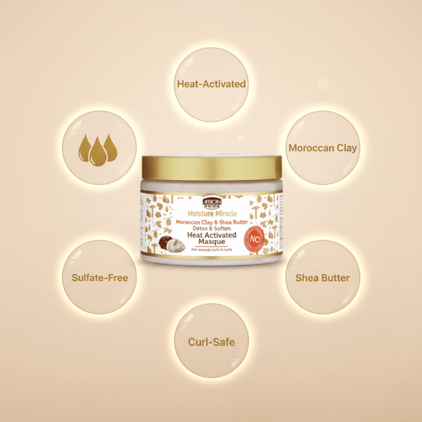 African Pride Moisture Miracle Moroccan Clay & Shea Butter Heat Activated Masque - CosFair GmbH