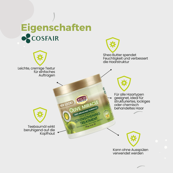 African Pride Olive Miracle Anti - Breakage Strengthening Treatment 170 g - CosFair GmbH