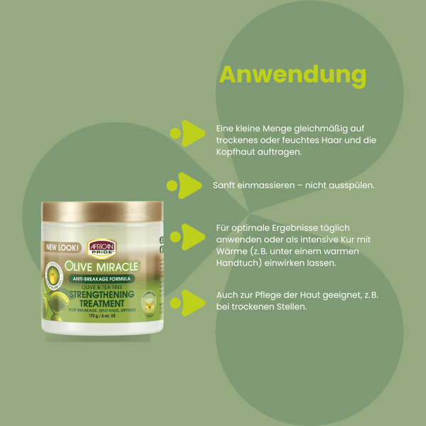 African Pride Olive Miracle Anti - Breakage Strengthening Treatment 170 g - CosFair GmbH