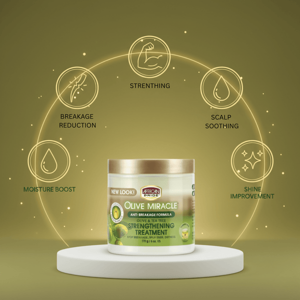 African Pride Olive Miracle Anti - Breakage Strengthening Treatment 170 g - CosFair GmbH