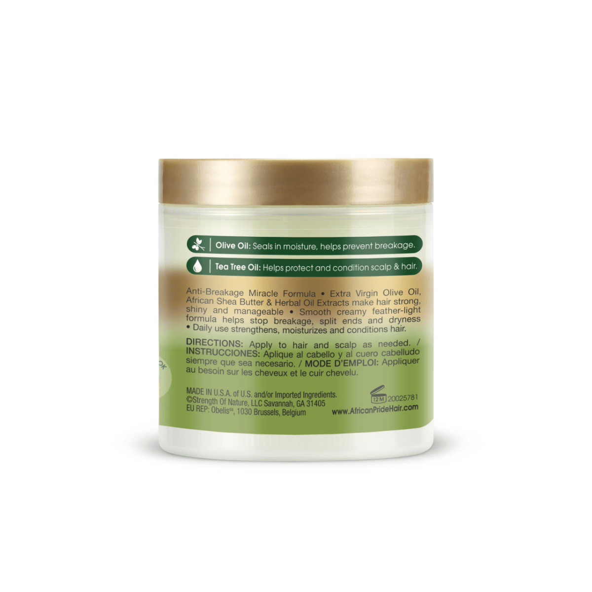 African Pride Olive Miracle Anti - Breakage Strengthening Treatment 170 g - CosFair GmbH
