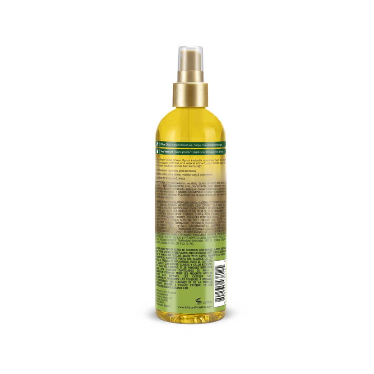 African Pride Olive Miracle Braid SHEEN Spray 355ml - CosFair GmbH