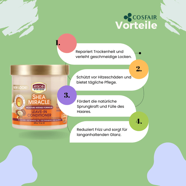 African Pride Shea Miracle Leave in Conditioner 425g - CosFair GmbH