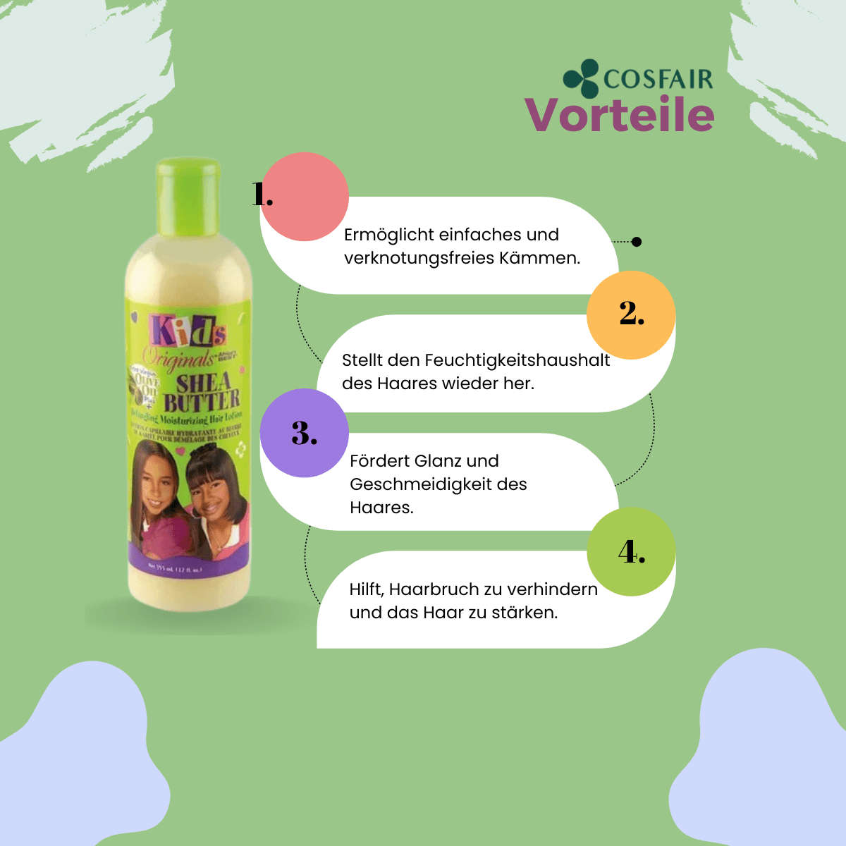 Africa’s Best Kids Originals Shea Butter Detangling Hair Lotion 355ml - CosFair GmbH