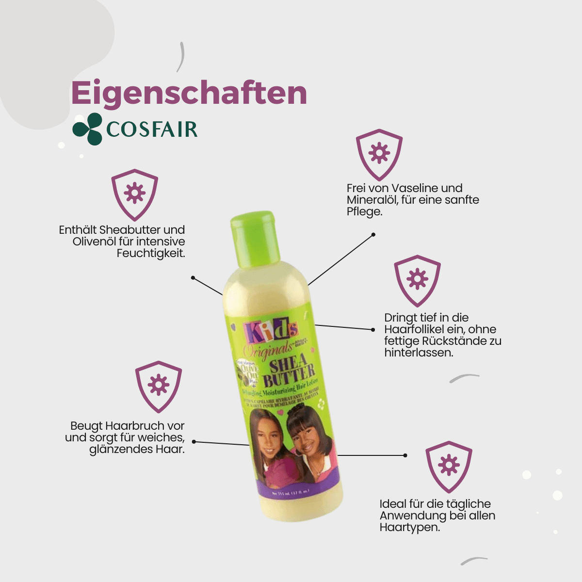 Africa’s Best Kids Originals Shea Butter Detangling Hair Lotion 355ml - CosFair GmbH
