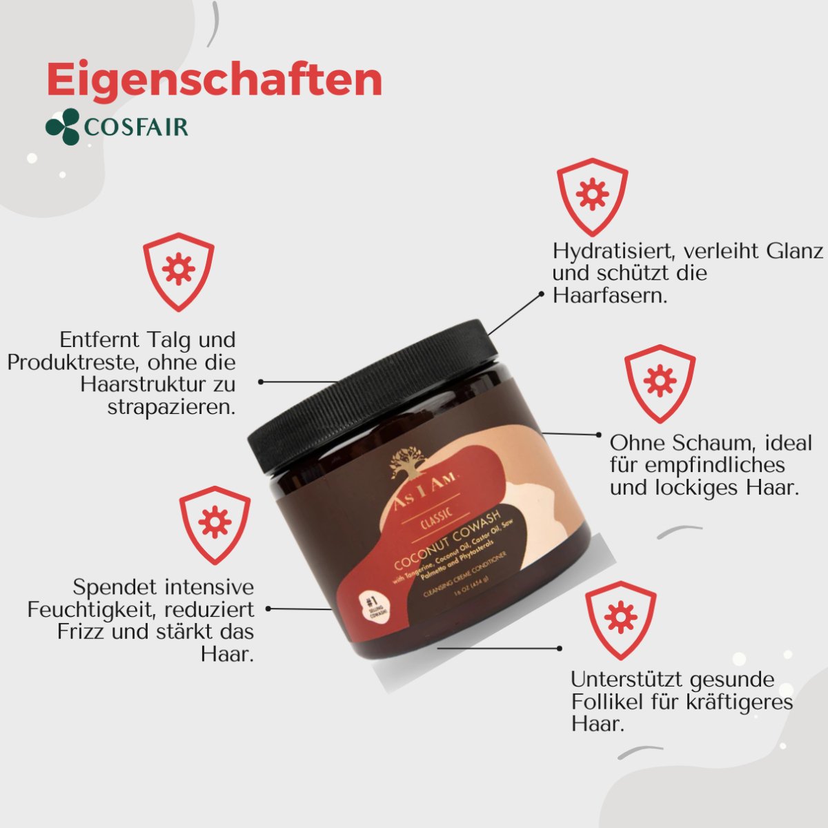 As I Am Classic Coconut Cowash 454g - CosFair GmbH
