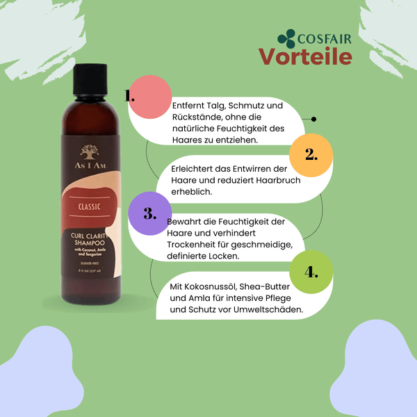 As I Am Classic Curl Clarity Shampoo 237ml - CosFair GmbH