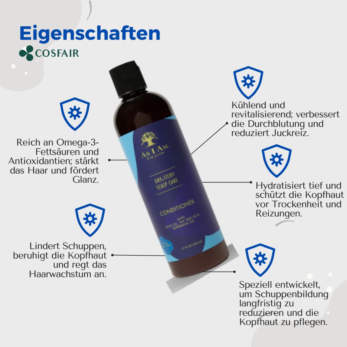 As I Am Dry &amp; Itchy Scalp Care Dandruff Conditioner 355ml - CosFair GmbH