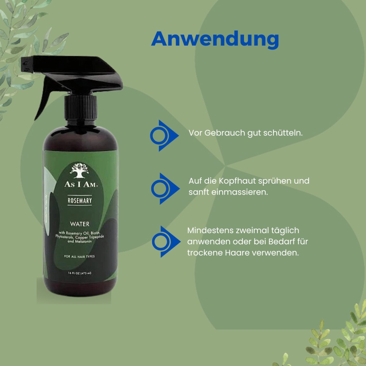 As I Am Rosemary Water Spray 475ml - CosFair GmbH