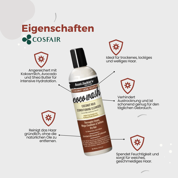 Aunt Jackie&#039;s Coconut Creme Recipes Coco Wash Conditioning Cleanser - CosFair GmbH
