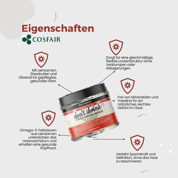 Aunt Jackie&#039;s Flaxseed Recipes Don&#039;t Shrink Curling Gel - CosFair GmbH