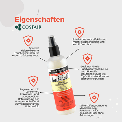 Aunt Jackie&#039;s Flaxseed Recipes Half &amp; Half Hydrating Silkening Hair Milk 355ml - CosFair GmbH
