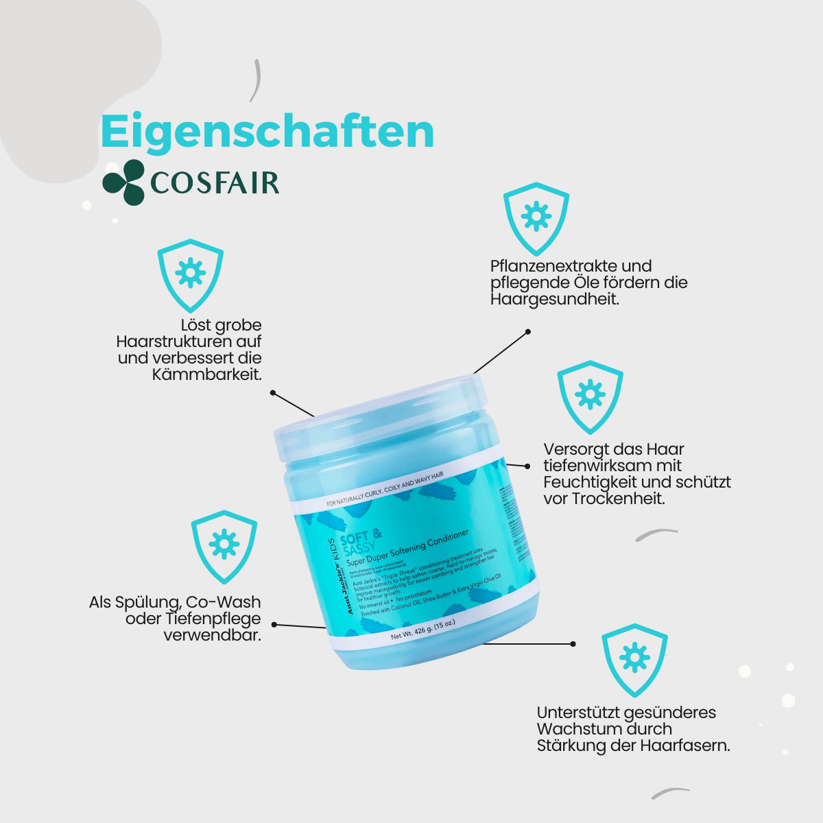 Aunt Jackie’s Soft &amp; Sassy Super Duper Softening Conditioner 426g - CosFair GmbH