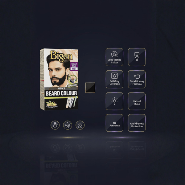 Bigen Men's Beard Colour B101 Natural Black - CosFair GmbH