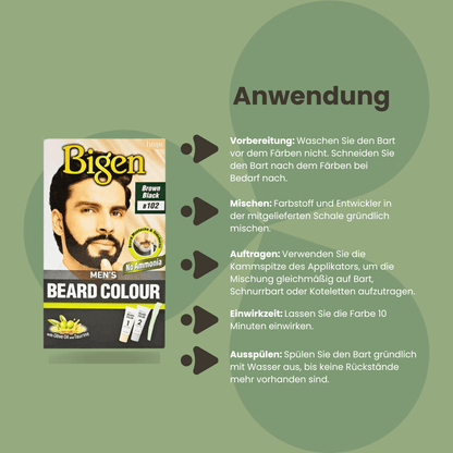 Bigen Men&#039;s Beard Colour B102 Brown Black - CosFair GmbH