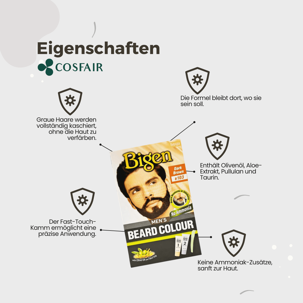Bigen Men's Beard Colour B103 - Dark Brown - CosFair GmbH