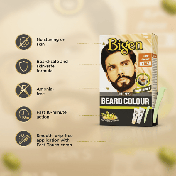 Bigen Men's Beard Colour B103 - Dark Brown - CosFair GmbH