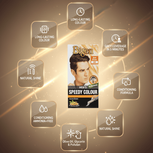 Bigen Men's Speedy Farbe 103 Dark Brown - CosFair GmbH