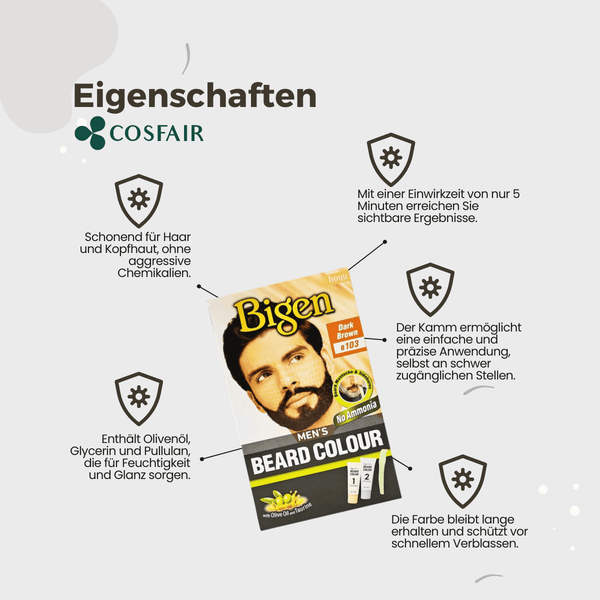 Bigen Men&#039;s Speedy Farbe 103 Dark Brown - CosFair GmbH