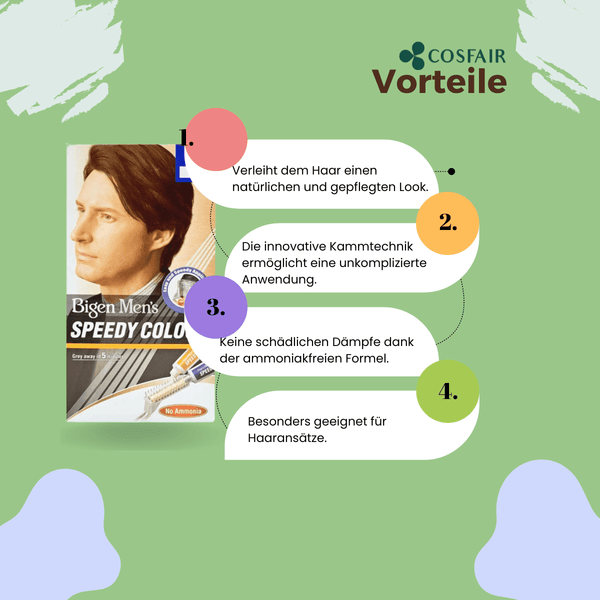 Bigen Men&#039;s Speedy Farbe 104 Natural Brown - CosFair GmbH