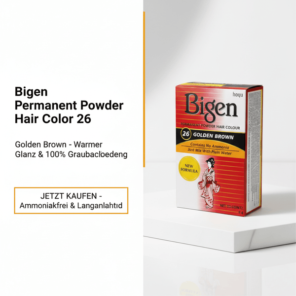 Bigen Permanent Powder Hair Colour 26 - Golden Brown - CosFair GmbH