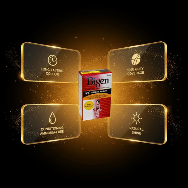 Bigen Permanent Powder Hair Colour 26 - Golden Brown - CosFair GmbH