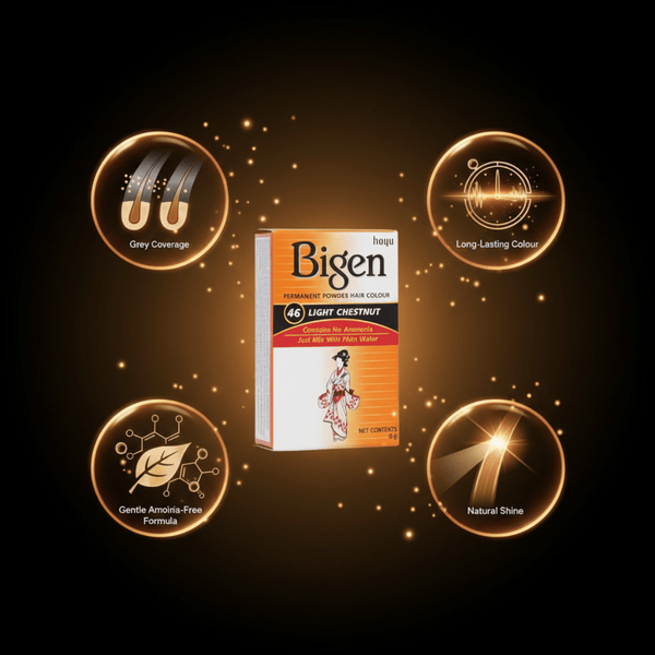 Bigen Permanent Powder Hair Colour 46 - Light Chestnut - CosFair GmbH