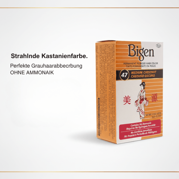 Bigen Permanent Powder Hair Colour 47 - Medium Chestnut - CosFair GmbH