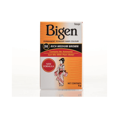 Bigen Permanent Powder Hair Colour 56 - Rich Medium Brown - CosFair GmbH